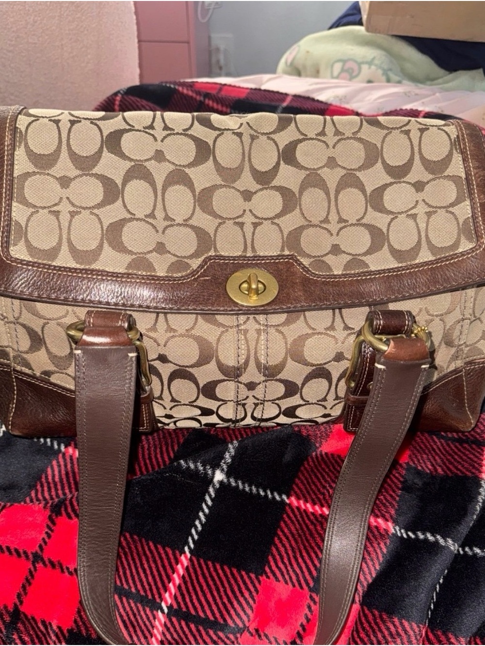vintage coach hampton flap satchel